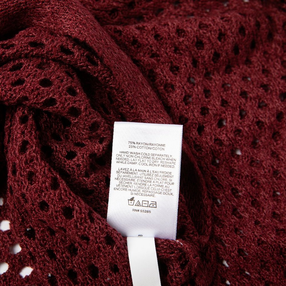 NEW! Merlot Open Stitch Dolman Sweater - Picture 4 of 6